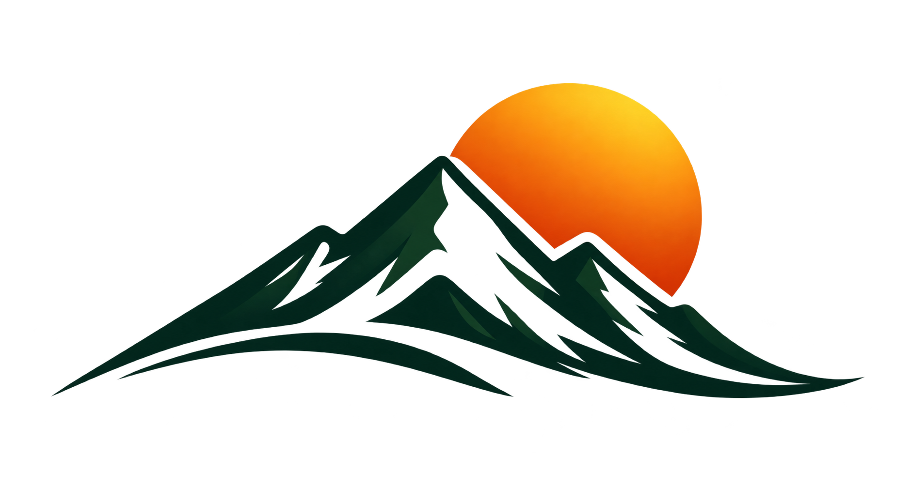 Nebo mountain and rising sun symbol